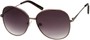 Angle of SW Oversized Style #4790 in Brushed Rose Frame with Dark Smoke Lenses, Women's and Men's  