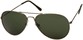 Angle of SW Aviator Style #410 in Grey Frame with Green Lenses, Women's and Men's  