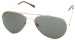 Angle of SW Aviator Style #410 in Gold Frame with Green Lenses, Women's and Men's  