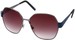 Angle of Lanai #13499 in Grey and Blue Frame, Women's Round Sunglasses