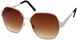Angle of Lanai #13499 in Silver Frame, Women's Round Sunglasses