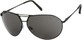 Angle of SW Aviator Style #1617 in Matte Black Frame with Dark Grey Lenses, Women's and Men's  