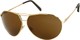 Angle of SW Aviator Style #1617 in Glossy Gold Frame with Dark Amber Lenses, Women's and Men's  