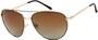 Angle of SW Polarized Aviator Style #8345 in Black/Gold Frame with Amber Lenses, Women's and Men's  