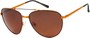 Angle of SW Polarized Aviator Style #8345 in Black/Orange Frame with Copper Lenses, Women's and Men's  