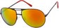 Angle of SW Mirrored Aviator #538 in Red/Black Frame with Orange Mirrored Lenses, Women's and Men's  