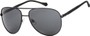 Angle of SW Polarized Aviator Style #542 in Black Frame with Grey Lenses, Women's and Men's  