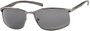 Angle of Summit #8098 in Grey Aluminum Frame with Grey Lenses, Women's and Men's Square Sunglasses