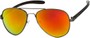 Angle of SW Mirrored Aviator #8245 in Grey/Black Frame with Orange Mirrored Lenses, Women's and Men's  