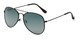 Angle of Antigua #2169 in Black Frame with Green Gradient Lenses, Women's and Men's Aviator Sunglasses