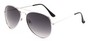 Angle of Antigua #2169 in Silver Frame with Smoke Gradient Lenses, Women's and Men's Aviator Sunglasses