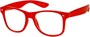 Angle of SW Clear Retro Style #8912 in Red Frame, Women's and Men's  