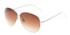 Angle of Scoresby #2268 in Silver Frame with Amber Gradient Lenses, Women's and Men's Aviator Sunglasses