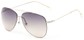 Angle of Scoresby #2268 in Silver Frame with Smoke Gradient Lenses, Women's and Men's Aviator Sunglasses