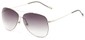 Angle of Scoresby #2268 in Silver/Grey Frame with Smoke Gradient Lenses, Women's and Men's Aviator Sunglasses