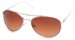 Angle of Columbus #242 in Silver Frame with Brown Lenses, Women's and Men's Aviator Sunglasses