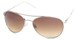 Angle of Columbus #242 in Silver Frame with Gold Lenses, Women's and Men's Aviator Sunglasses