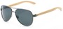 Angle of Fairfield #2566 in Grey/Tan Frame with Grey Lenses, Women's and Men's Aviator Sunglasses