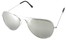 Angle of SW Silver Aviator Style #1678  in Silver Frame with Mirrored Lenses, Women's and Men's  