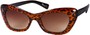 Angle of SW Animal Print Retro Style #280 in Brown/Black Frame, Women's and Men's  