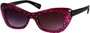 Angle of SW Animal Print Retro Style #280 in Pink/Black/Clear Frame, Women's and Men's  