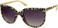Angle of SW Animal Print Retro Style #1335 in Beige Frame with Smoke Lenses, Women's and Men's  