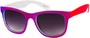 Angle of SW Striped Retro Style #109 in Neon Blue/Pink Frame, Women's and Men's  