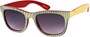 Angle of SW Striped Retro Style #109 in Red/Green/Yellow Frame, Women's and Men's  