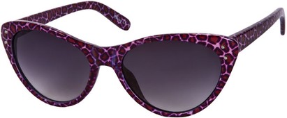 Angle of Aerial #113 in Purple Leopard Frame, Women's Cat Eye Sunglasses