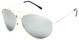Angle of SW Mirrored Aviator Style #1612 in Gold Frame with Mirrored Lenses, Women's and Men's  