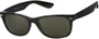Angle of Highpoint #1689 in Black Frame with Green Lenses, Women's and Men's Retro Square Sunglasses