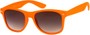 Angle of Rookie #9970 in Bright Orange, Women's and Men's Retro Square Sunglasses