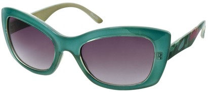 Angle of SW Fashion Cat Eye Style #24 in Teal Blue Camo Print, Women's and Men's  