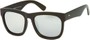 Angle of SW Oversized Mirrored Retro Style #9804 in Matte Black Frame, Women's and Men's  