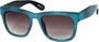Angle of SW Lace Oversized Retro Style #1123 in Blue Lace Frame, Women's and Men's  