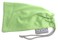 Angle of SW Solid Colored Glasses Pouch Style #250 in Green, Women's and Men's  