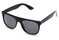 Angle of SW Retro Mirrored Style #2819 in Black Frame with Smoke Lenses, Women's and Men's Retro Square Sunglasses