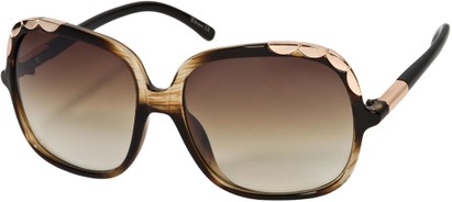 Angle of SW Oversized Style #8822 in Brown Fade Frame, Women's and Men's  