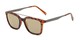 Angle of Clay #28850 in Matte Tortoise Frame with Gold Mirrored Lenses, Women's and Men's Retro Square Sunglasses