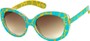 Angle of SW Oversized Giraffe Print Style #1906 in Blue Frame with Amber Lenses, Women's and Men's  