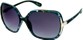 Angle of Somerset #206 in Blue and Green Tortoise, Women's Round Sunglasses