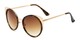 Angle of Linden #3121 in Gold/Tortoise Frame with Amber Lenses, Women's Cat Eye Sunglasses