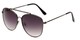 Angle of Viking #3122 in Grey Frame with Smoke Gradient Lenses, Women's and Men's Aviator Sunglasses