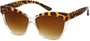 Angle of SW Colorblock Cat Eye Style #1639 in Brown Tortoise/Clear Frame, Women's and Men's  