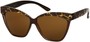 Angle of SW Colorblock Cat Eye Style #1639 in Brown Leopard Frame, Women's and Men's  