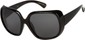 Angle of SW Polarized Oversized Style #4270 in Black Frame with Grey Lenses, Women's and Men's  