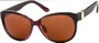 Angle of SW Polarized Cat Eye Style #2412 in Black/Red Fade Frame with Amber Lenses, Women's and Men's  