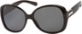 Angle of SW Polarized Oversized Style #862 in Black Frame with Smoke Lenses, Women's and Men's  