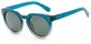 Angle of Laguna #3203 in Blue Fade Frame with Grey Lenses, Women's Round Sunglasses