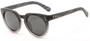 Angle of Laguna #3203 in Black Fade Frame with Grey Lenses, Women's Round Sunglasses